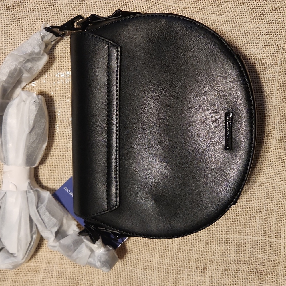 Rebecca Minkoff Black Leather Crossbody Bag with Silver Hardware - Picture 5 of 6